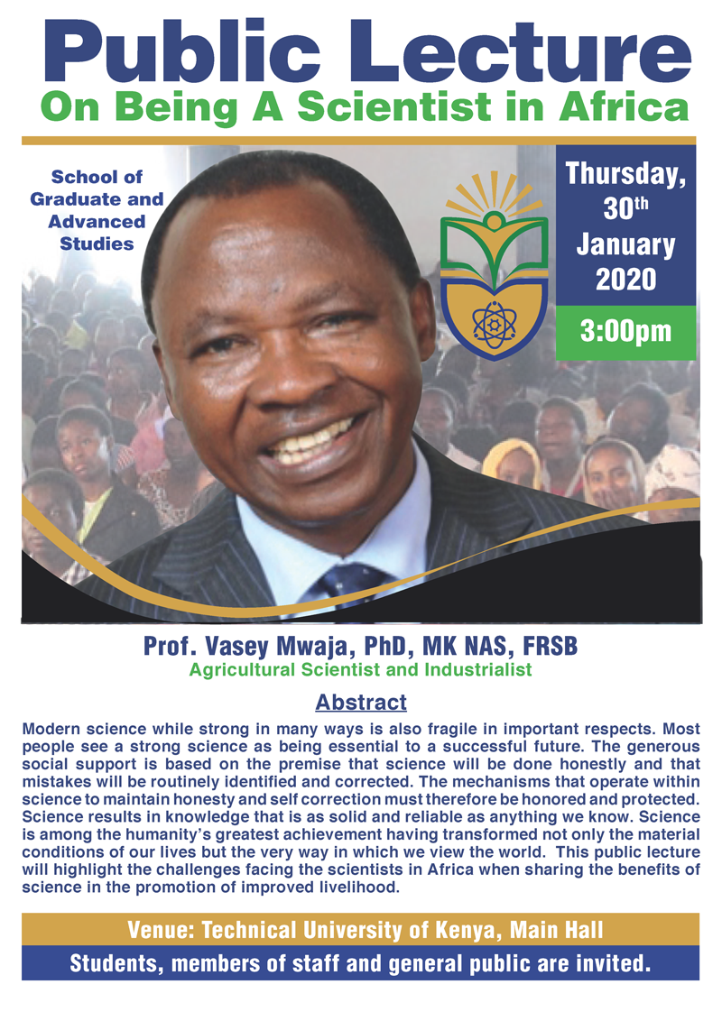 Public Lecture On Being A Scientist in Africa